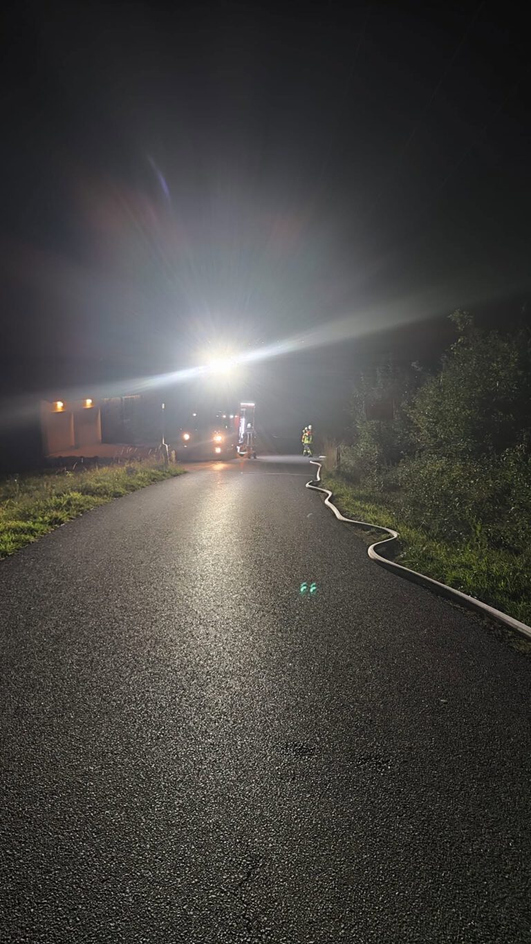 Gemeinschaftsübung im Rahmen der Brandschutzwoche in Rhanwalting