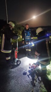 Gemeinschaftsübung im Rahmen der Brandschutzwoche in Rhanwalting