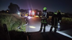 Gemeinschaftsübung im Rahmen der Brandschutzwoche in Rhanwalting