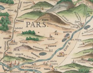 1568: Balbersdorf auf Apians Bairischen Landtafeln