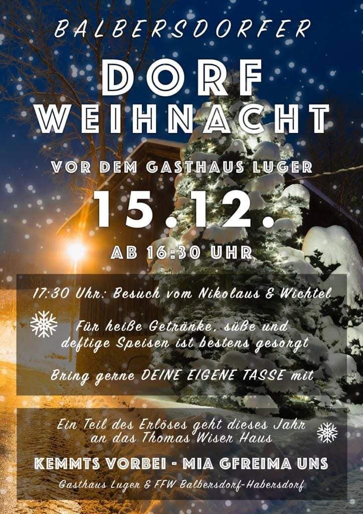 Balbersdorfer Dorfweihnacht 2023