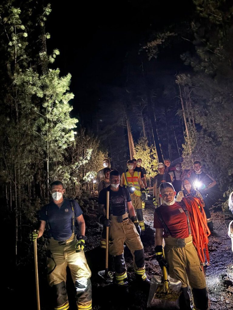 Einsatz Waldbrand bei Neubäu am See