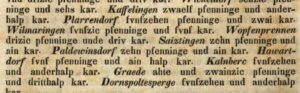 Erstmals verzeichnet: „Paldewinsdorf“ und „Hawartdorf“ im ältesten Herzogsurbar