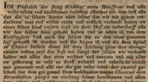1394: Ein Hof zu Haberstorff wechselt nach Viechtach