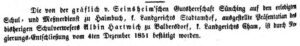1851: Schulverweser Albin Hartwich wird Lehrer und Mesner in Haimbuch