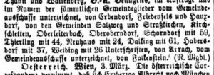 1868: 37 Habersdorfer unterschreiben gegen das neue Schulgesetz
