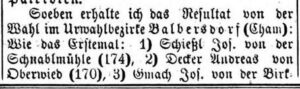 1869: „Lauter Patrioten“ – die Urwahl im Wahlbezirk Balbersdorf