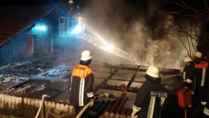 Scheunenbrand Obernried am 23.01.2015