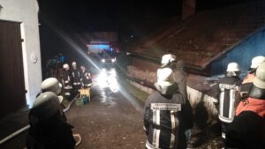 Scheunenbrand Obernried am 23.01.2015