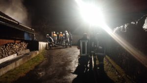 Scheunenbrand Obernried am 23.01.2015
