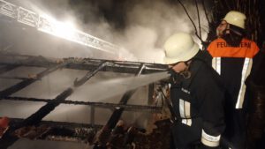 Scheunenbrand Obernried am 23.01.2015