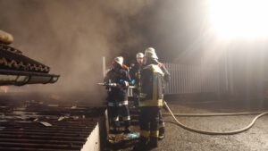 Scheunenbrand Obernried am 23.01.2015