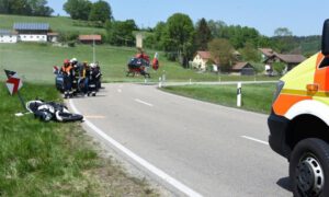 Motorradunfall bei Balbersdorf