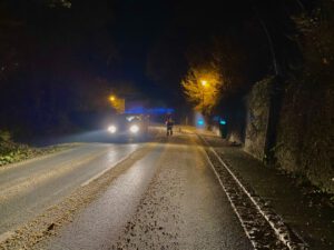 Maisspur in der Kurve
