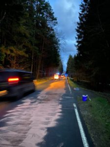 Große Ölspur zwischen Balbersdorf und Habersdorf