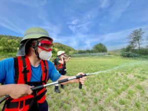 Übung mit dem Waldbrandsatz