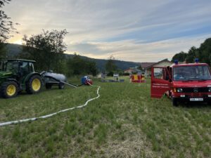 Übung mit dem Waldbrandsatz