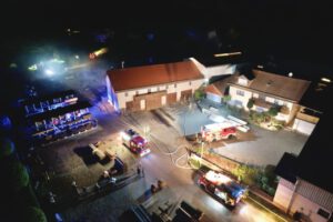 Übung: Brand beim Zaunbauer
