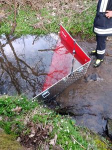 Übung mit der neuen Wasserentnahmestelle