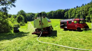 Einsatz Waldbrand zwischen Klinglmühle und Obernried